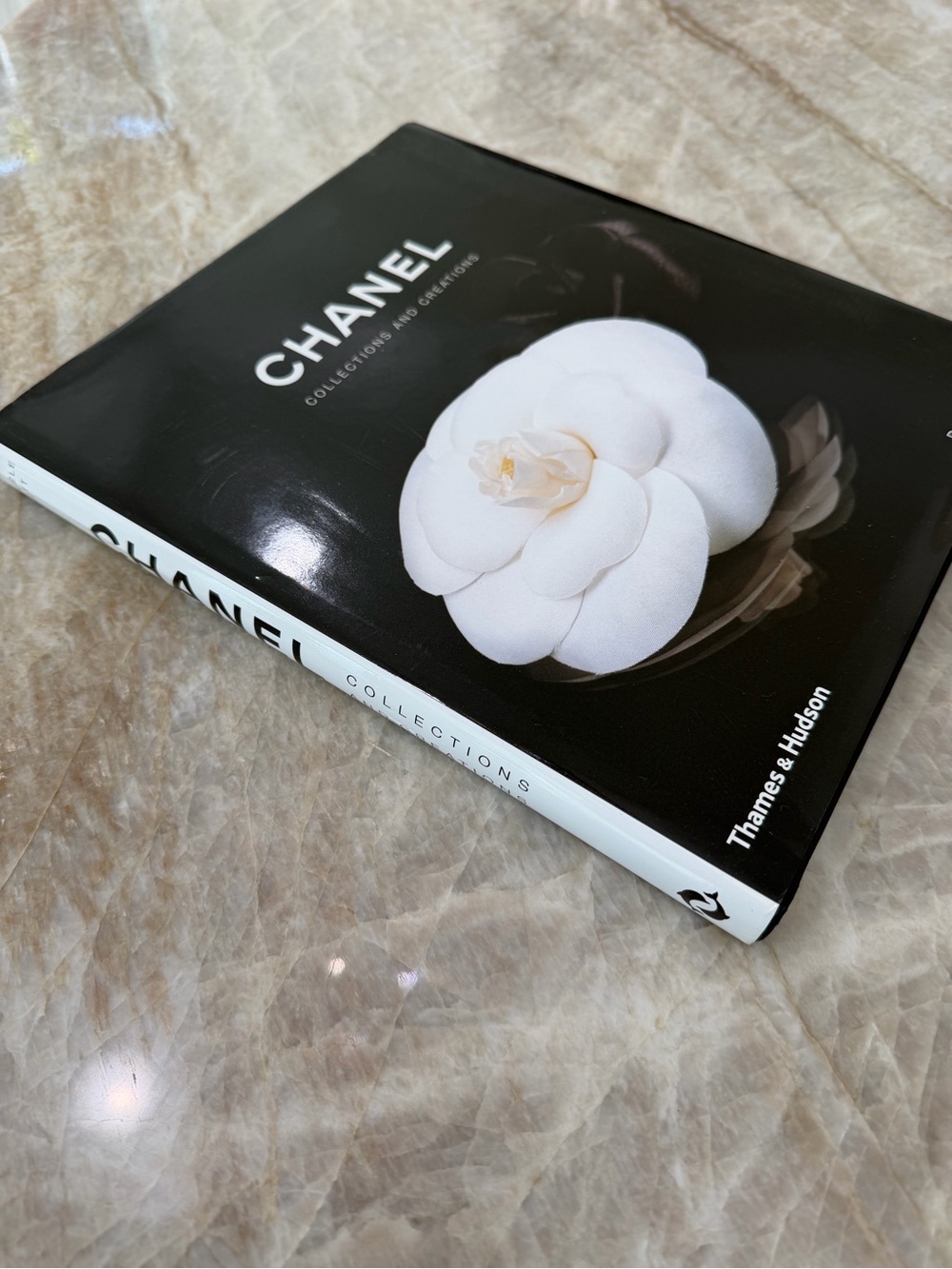 CHANEL Black Coffee Table Book with White Camellia